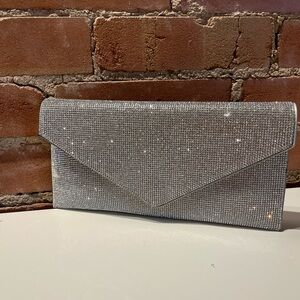 Silver Metallic Sparkling Handbag